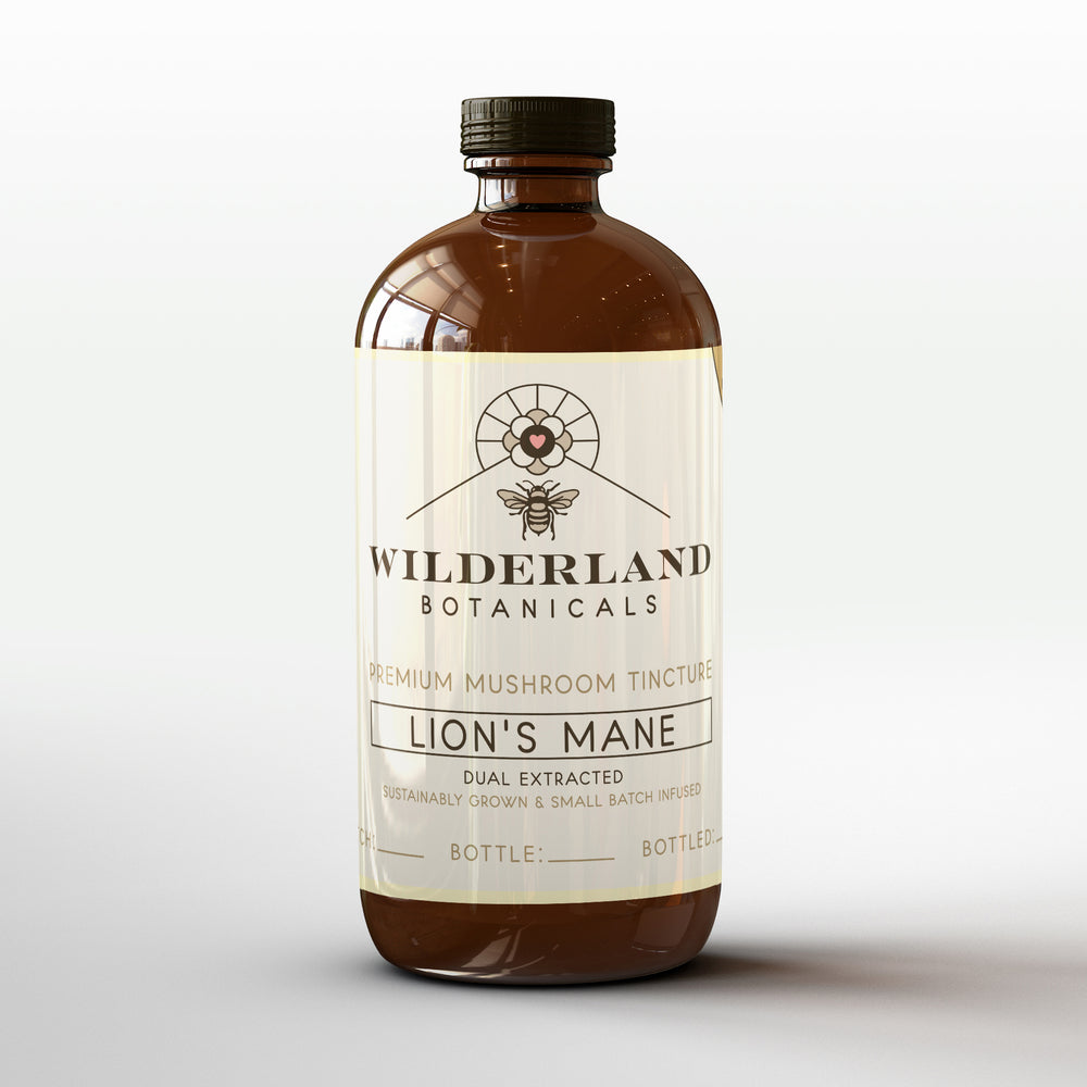 
                  
                    Dual Extracted Lion's Mane Tincture, 500mL Bottle - Wilderland Botanicals
                  
                
